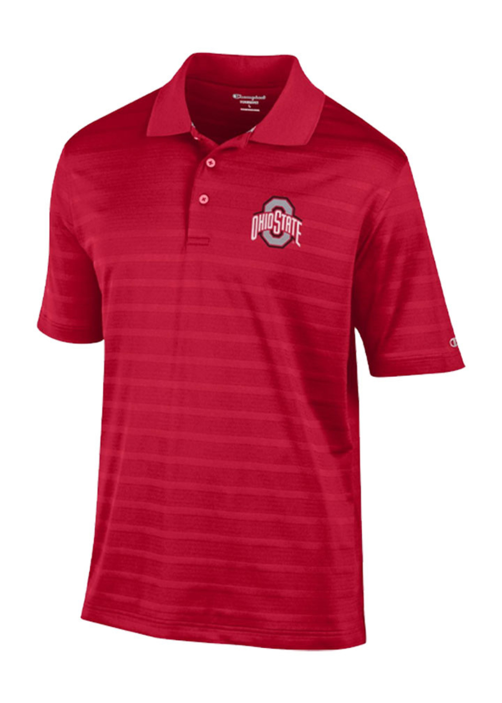 Ohio State Buckeyes Textured Solid Polo - Everything Buckeyes