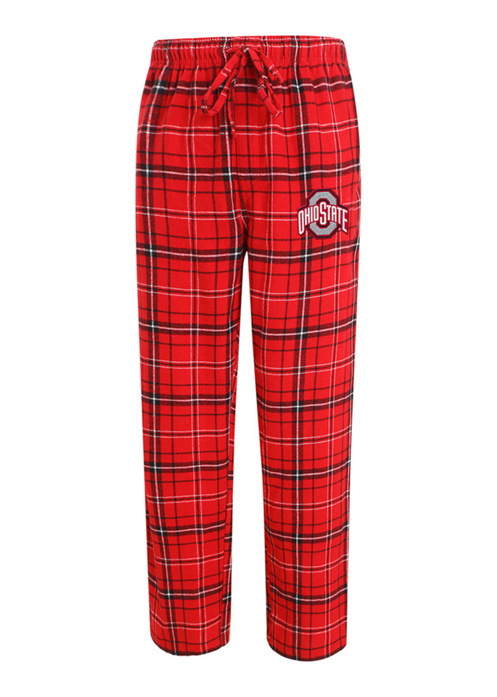 Ohio State Buckeyes Mens Red Plaid Flannel Lounge Pants