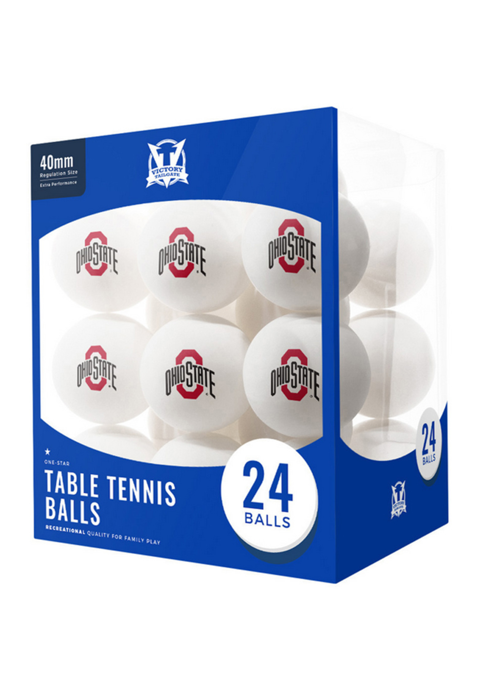 Ohio State Buckeyes 24 Count Table Tennis Balls