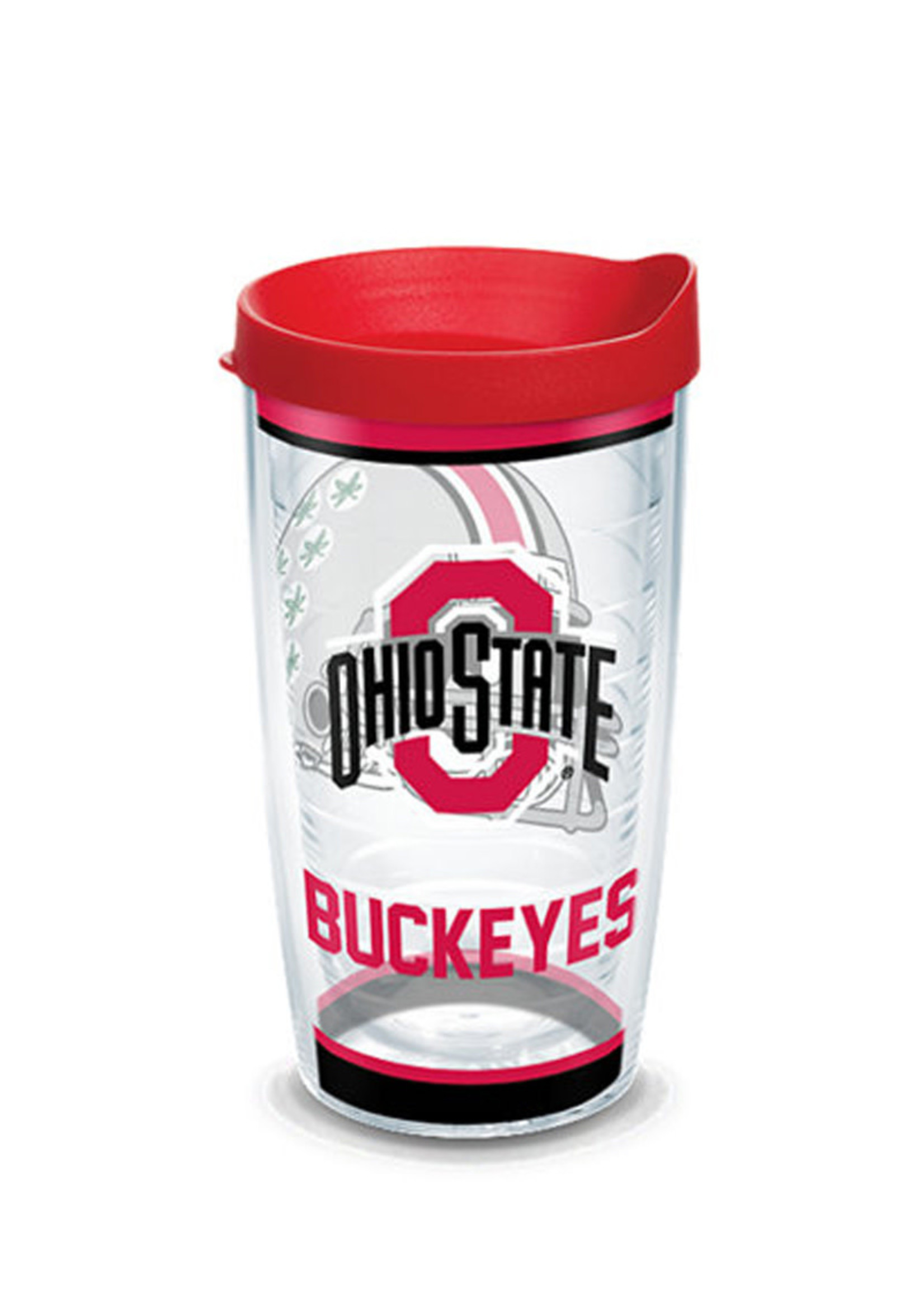 Ohio State Buckeyes Travel Mug Tumbler Plastic with Lid - 16 Oz.