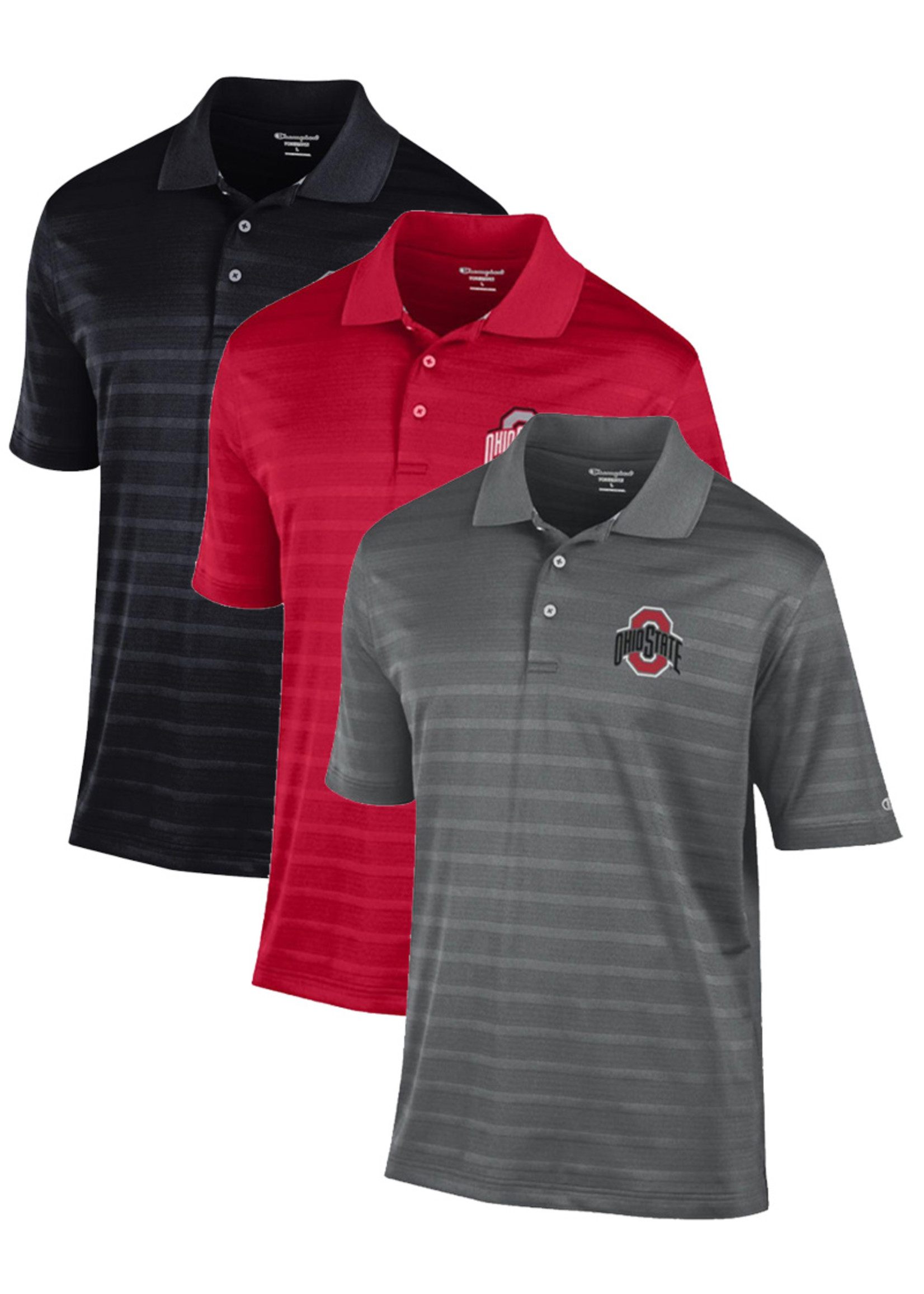 Champion Ohio State Buckeyes Textured Solid Polo