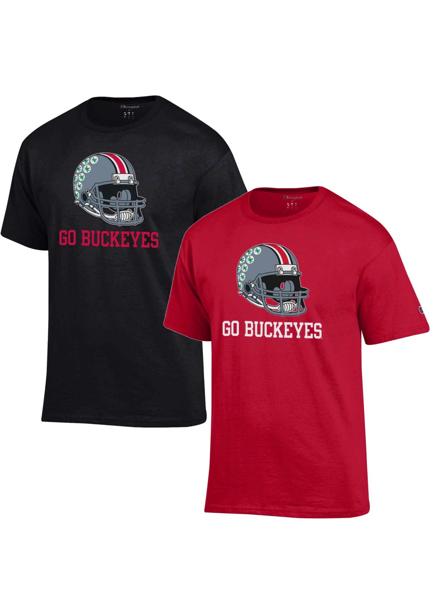 Champion Ohio State Buckeyes "Go Buckeyes" Helmet Tee
