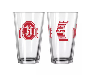 Lids Ohio State Buckeyes 16oz. Allover Print Pint Glass