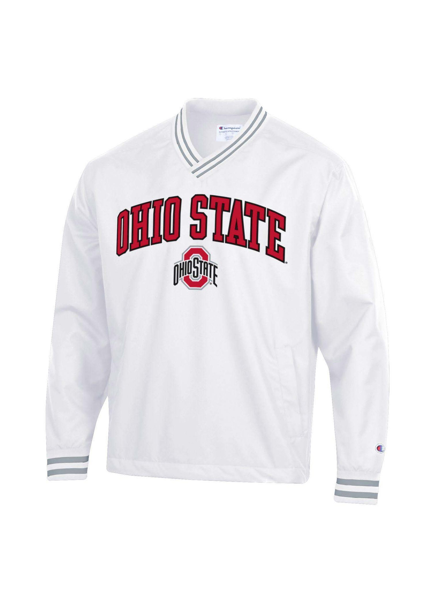 Champion Ohio State Buckeyes  White Scout Pullover Jacket