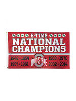 Wincraft Ohio State Buckeyes 8-Time National Champions Flag - 3' X 5'