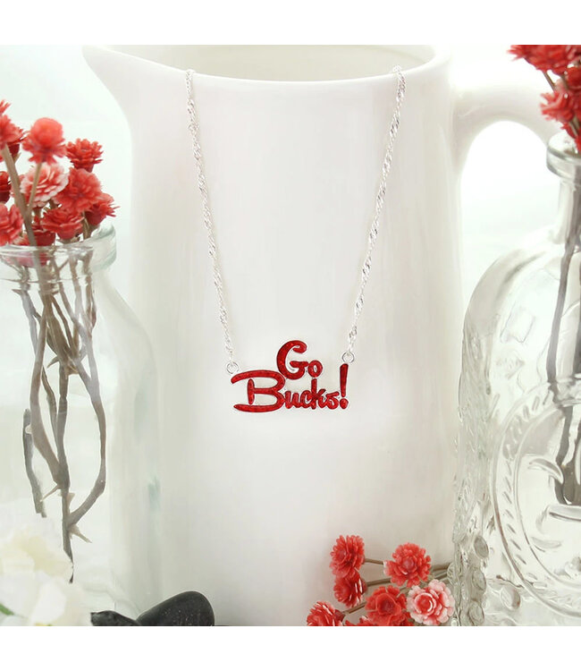 Ohio State Slogan Necklace "Go Bucks"