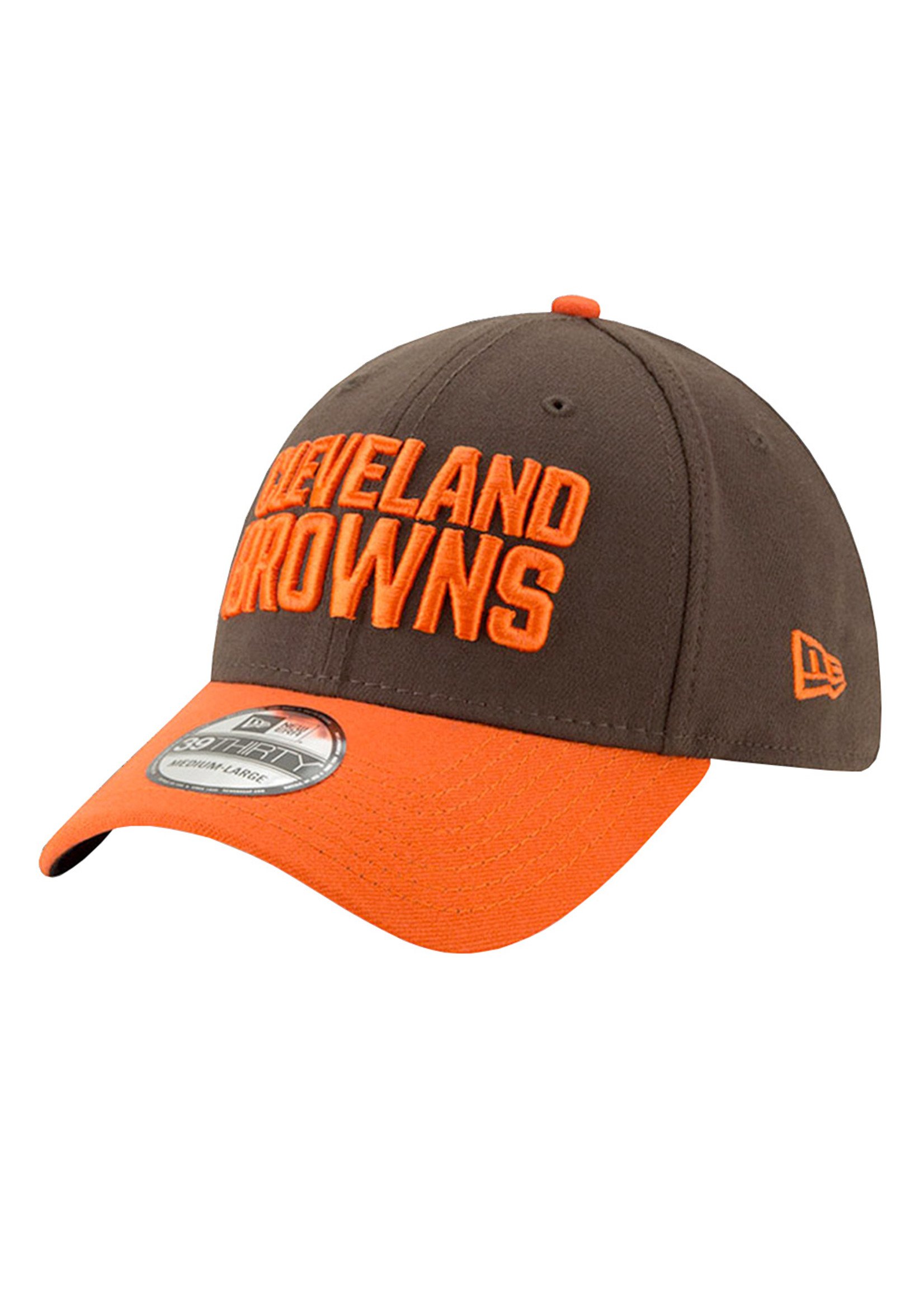 NEW ERA Cleveland Browns New Era Brown/Orange 39THIRTY Flex-Fit Hat