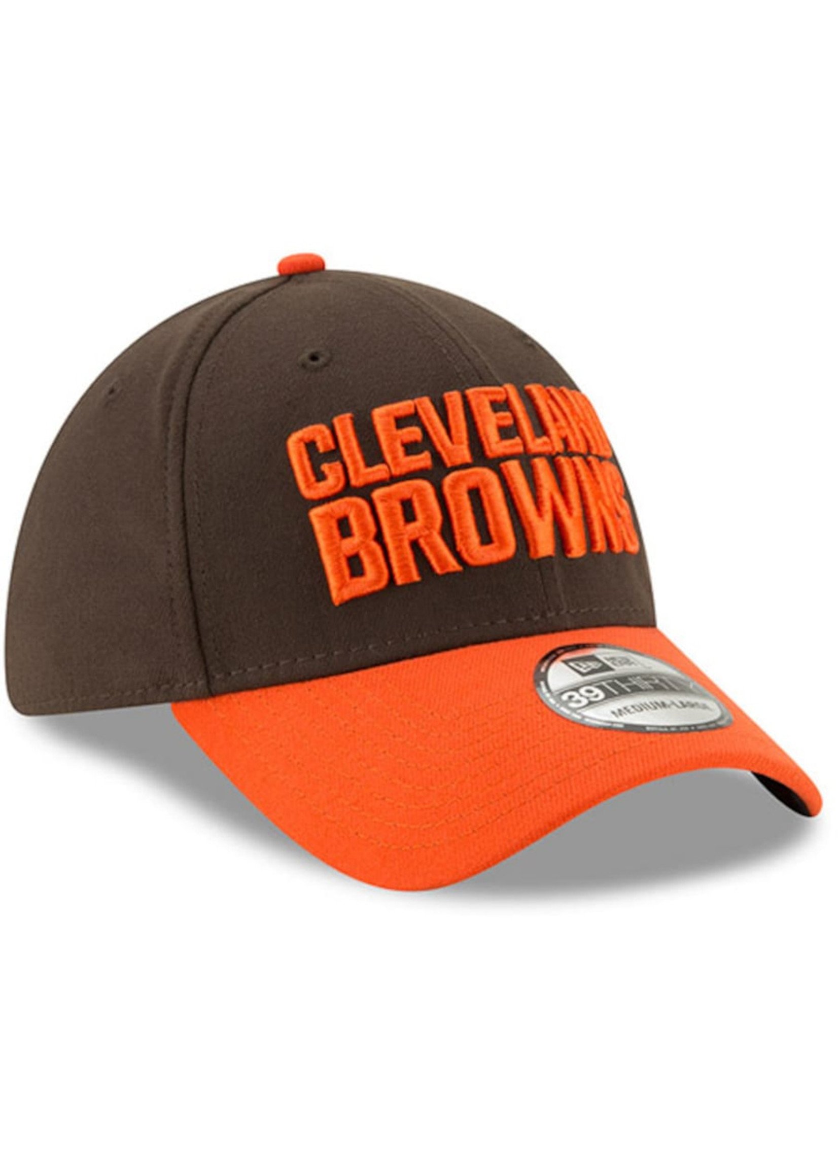 NEW ERA Cleveland Browns New Era Brown/Orange 39THIRTY Flex-Fit Hat