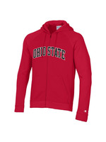 Champion Ohio State Buckeyes Red Full Zip Hoodie