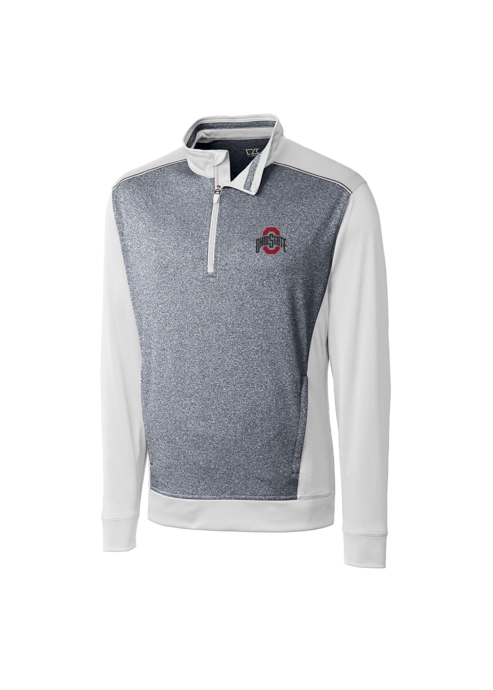 Cutter & Buck Ohio State Buckeyes Men's Replay Long Sleeve 1/4 Zip