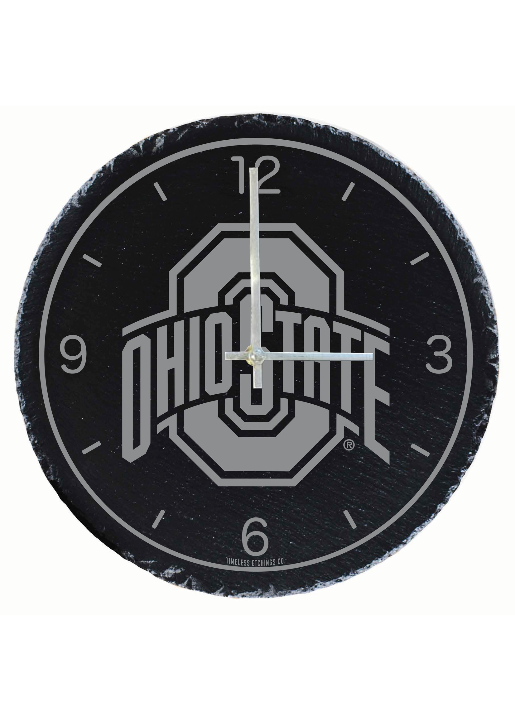 Ohio State Buckeyes 12'' Etched Slate Clock