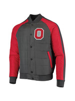 Colosseum Athletics Ohio State Buckeyes 1870 Bomber Raglan Full-Snap Jacket