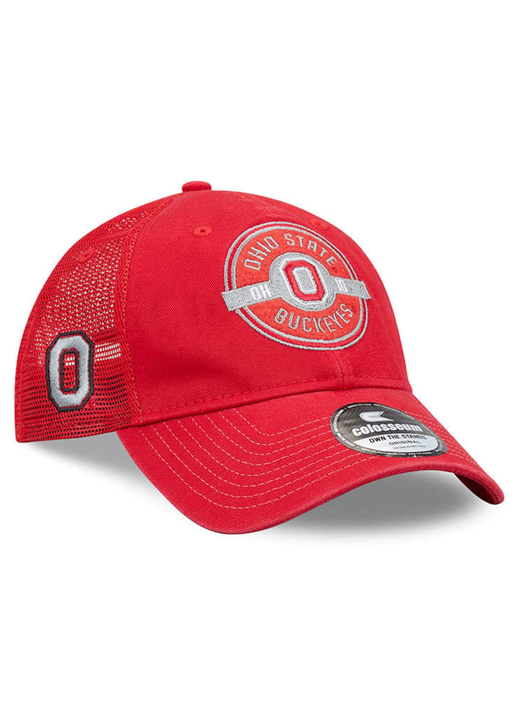 Colosseum Athletics Ohio State Buckeyes Red Trucker Adjustable Hat