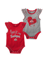 Ohio State Buckeyes Infant Touchdown 2-Pack Bodysuit Set