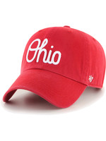 47 Brand Ohio State Buckeyes Scarlet Script Clean Up Adjustable Hat