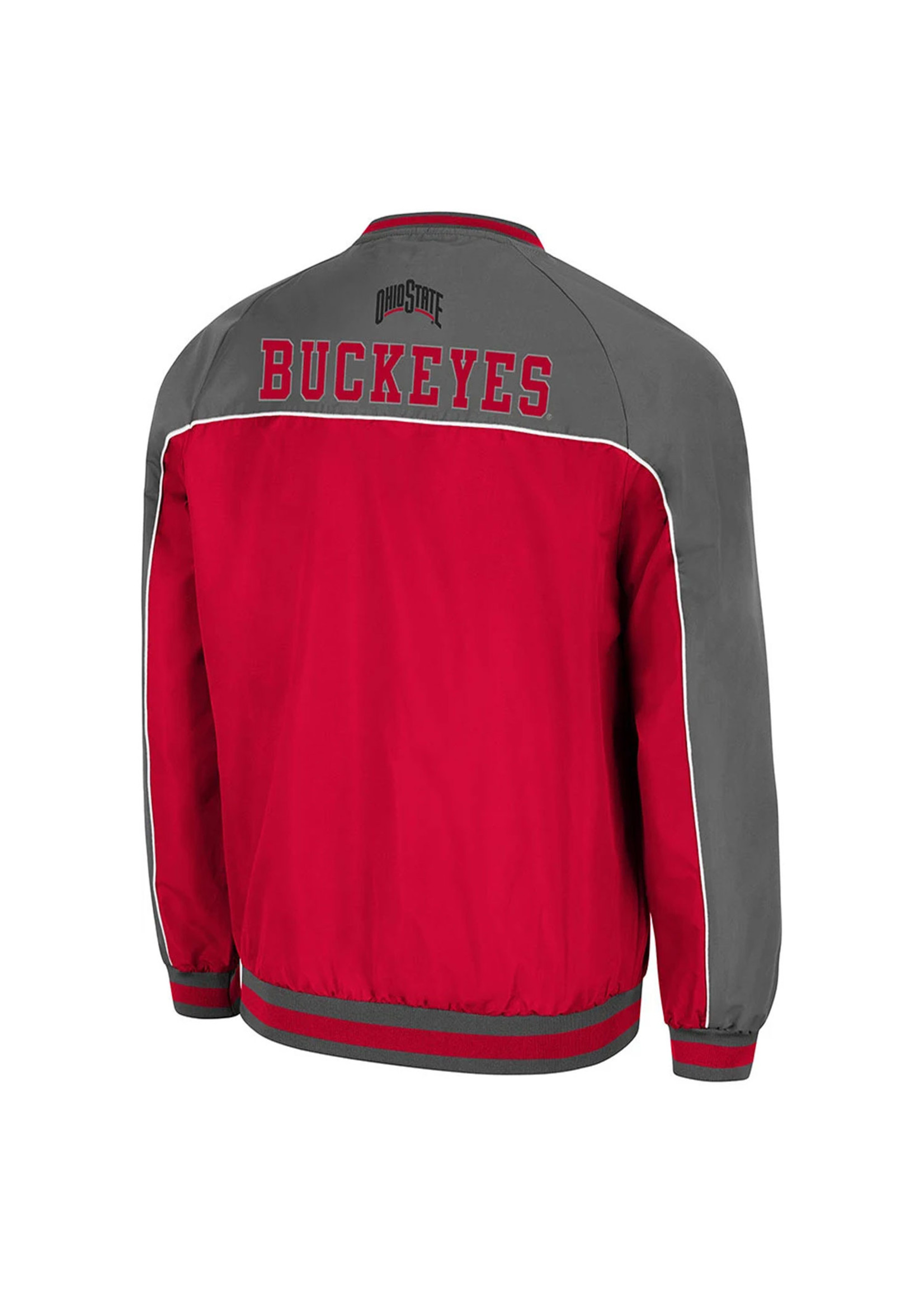 Colosseum Athletics Ohio State Buckeyes Charcoal Coaches Pullover Jacket