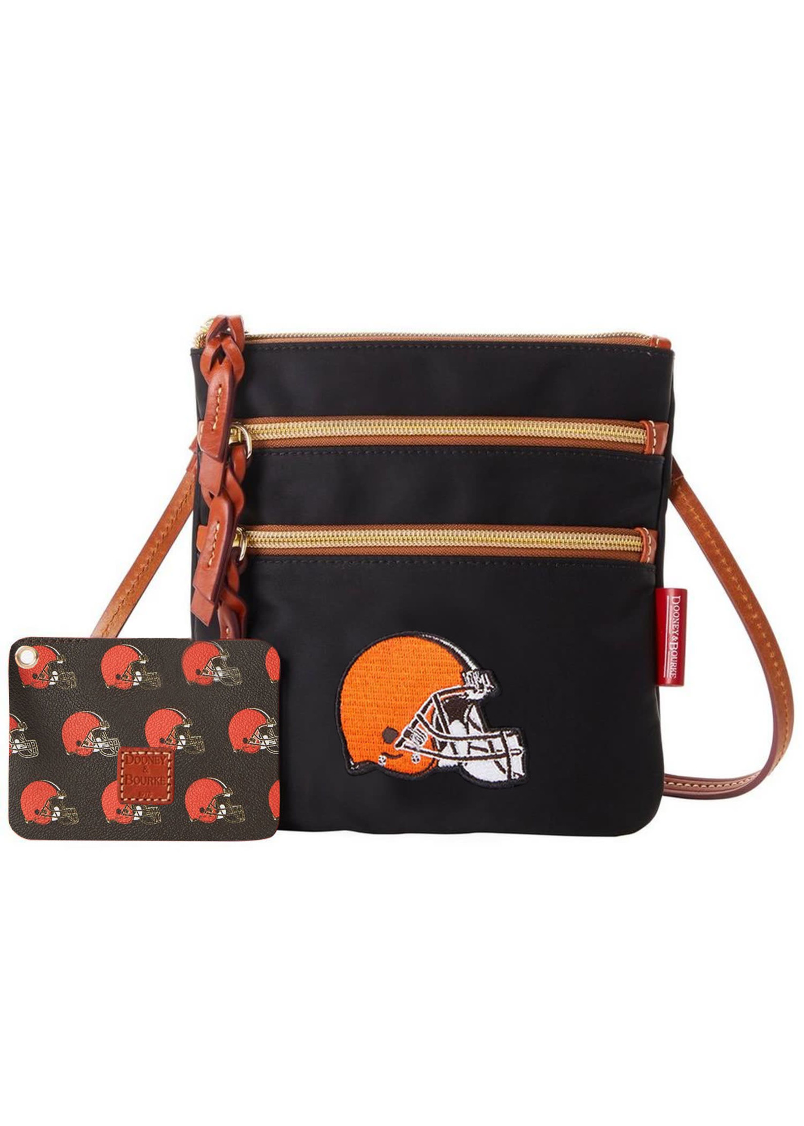 Dooney & Bourke Cleveland Browns N/S Triple Zip with ID holder - Dooney & Bourke