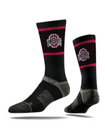 Ohio State Buckeyes Logo Stripe Crew Socks