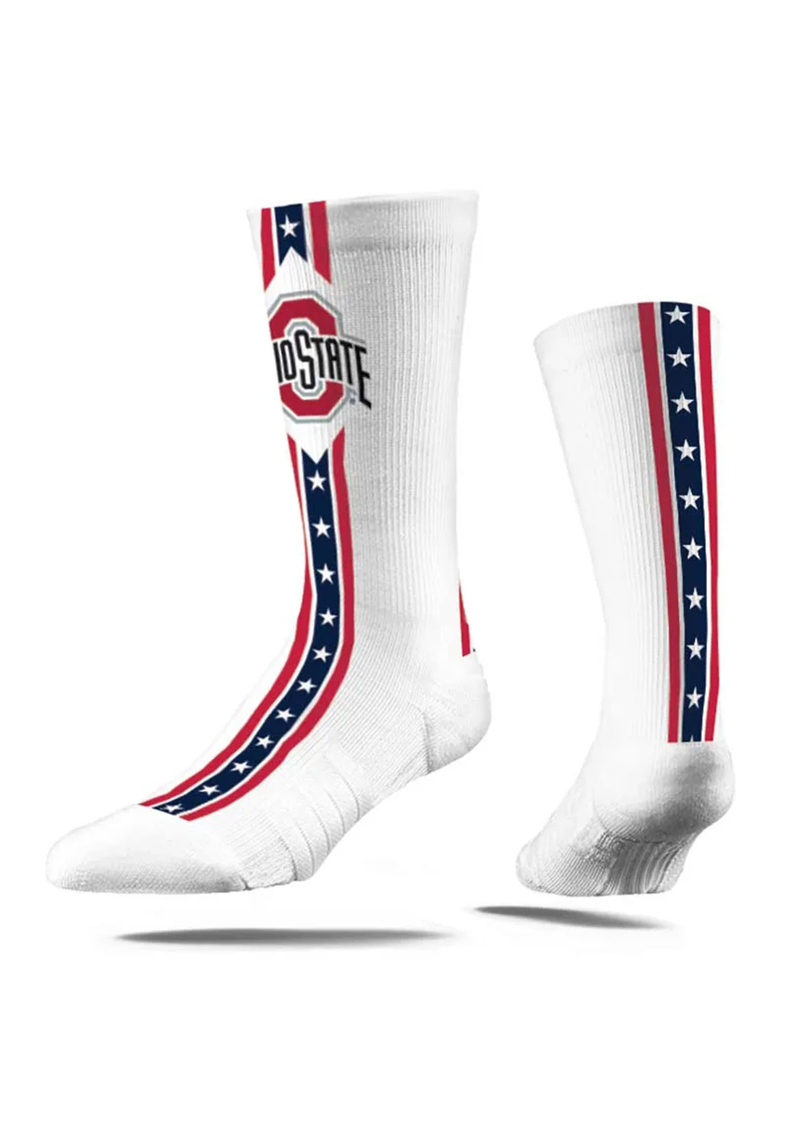 Ohio State Buckeyes Flag Crew Socks