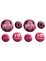 Ohio State Buckeyes 8 Piece Buttons