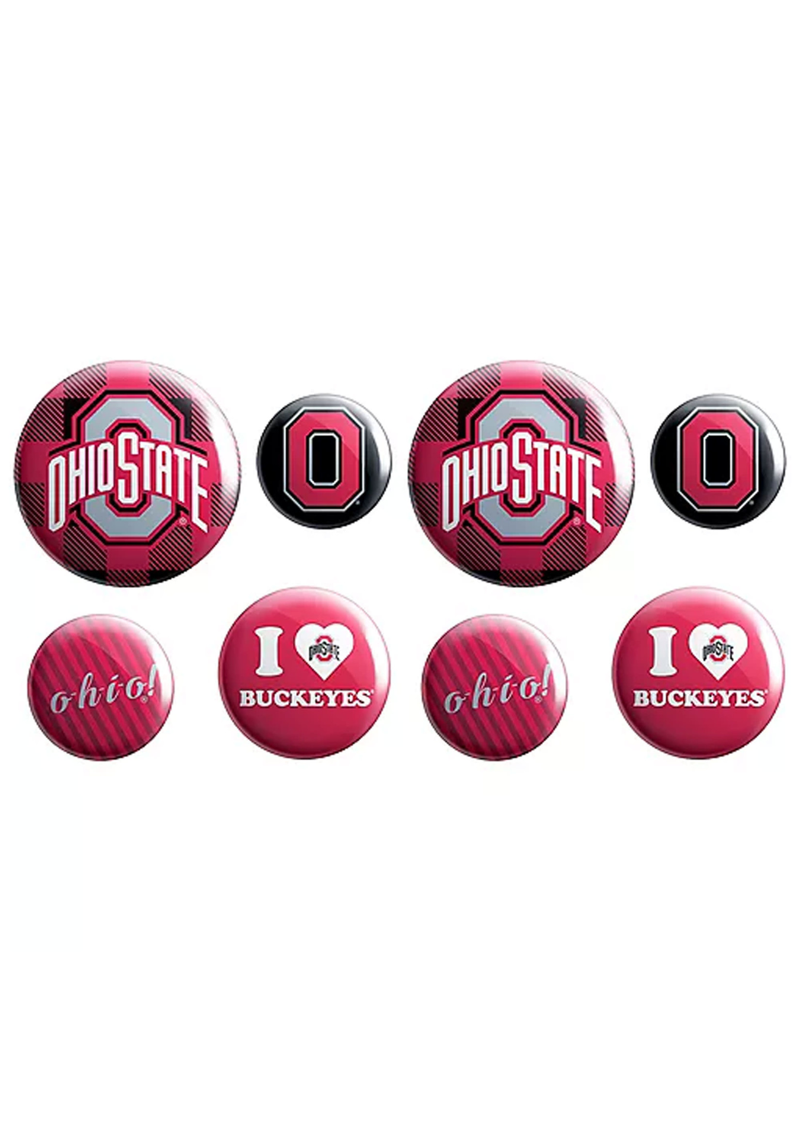 Ohio State Buckeyes 8 Piece Buttons