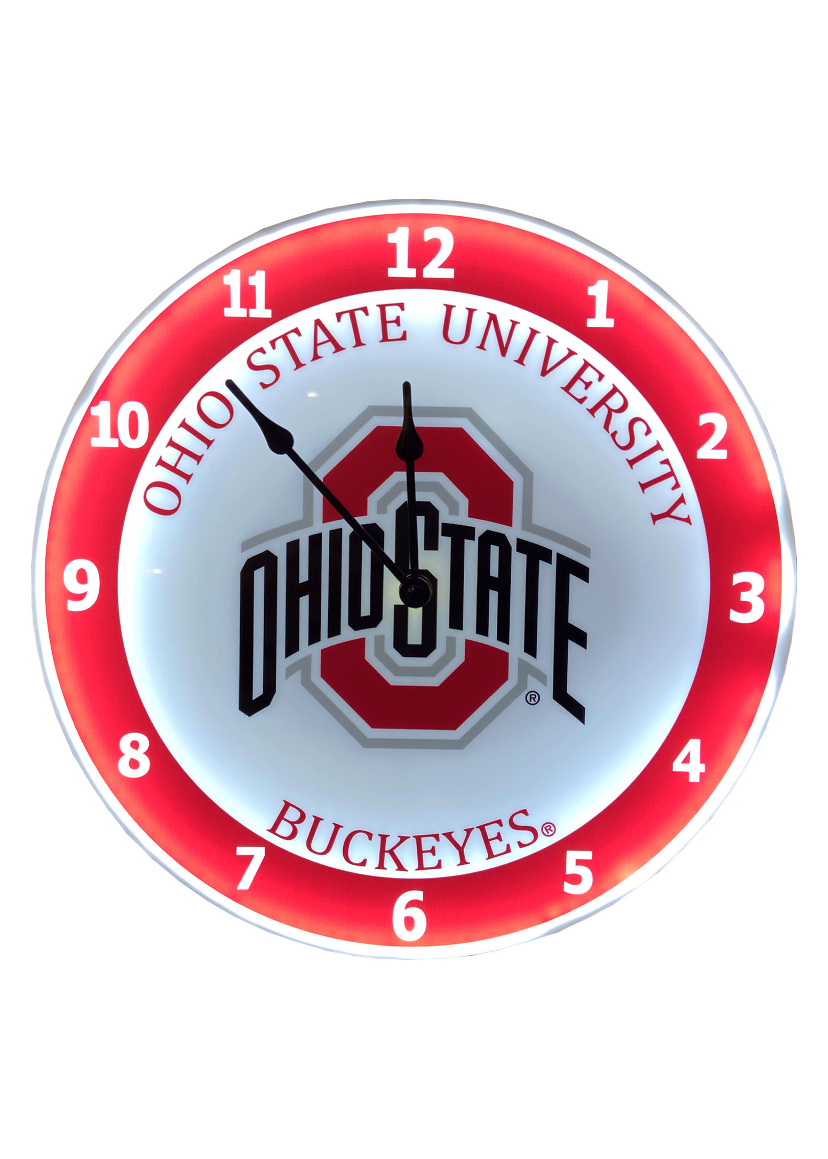 Ohio State Buckeyes 12 inch Acrylic LED Clock