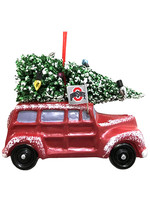 Ohio State Buckeyes Van W/Christmas Tree Resin Ornament 3.5"