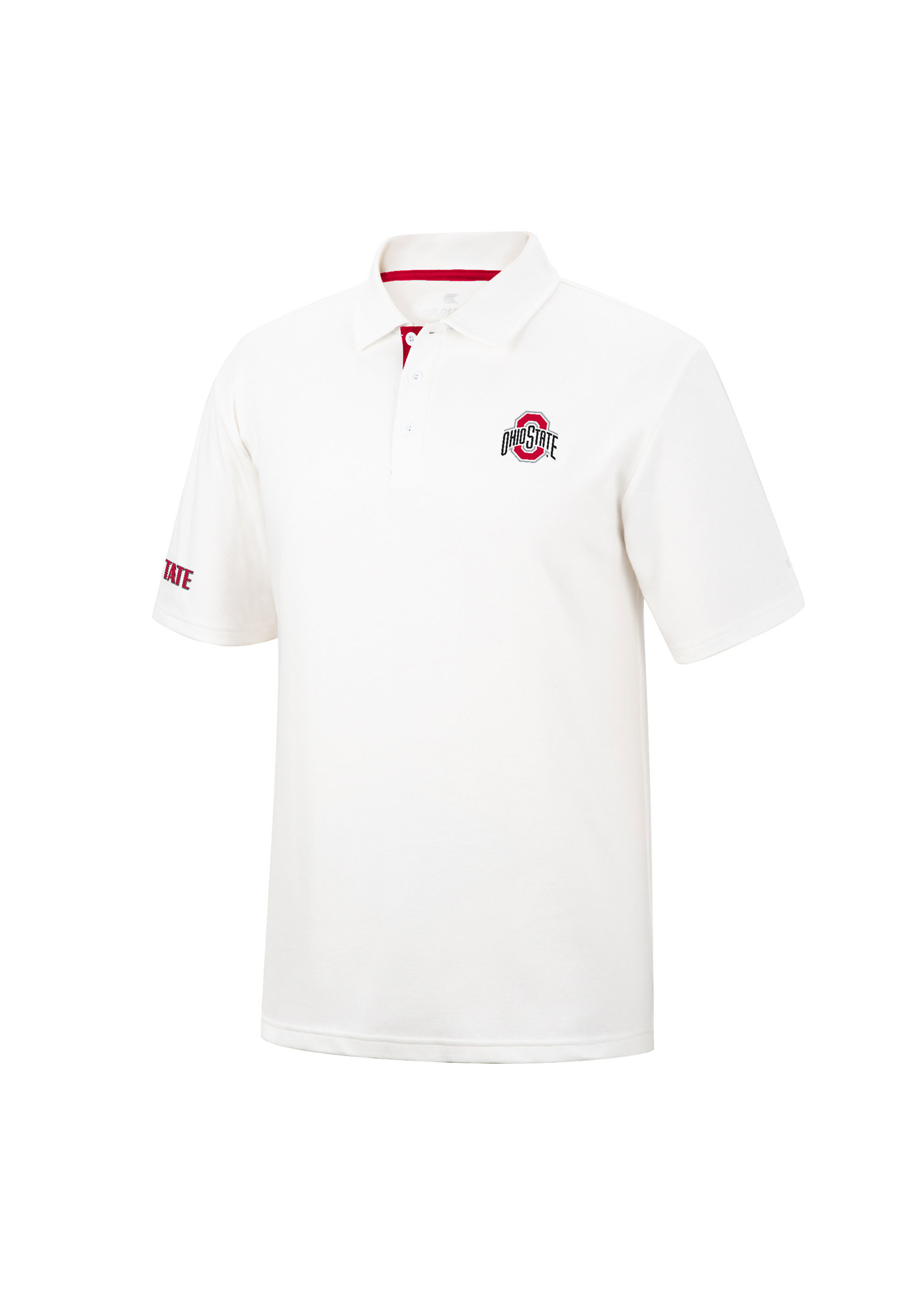 Colosseum Athletics Ohio State Buckeyes Harrington White Polo