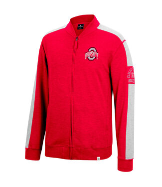 Colosseum Athletics Ohio State Buckeyes Men's Full-Zip Lightweight Jacket