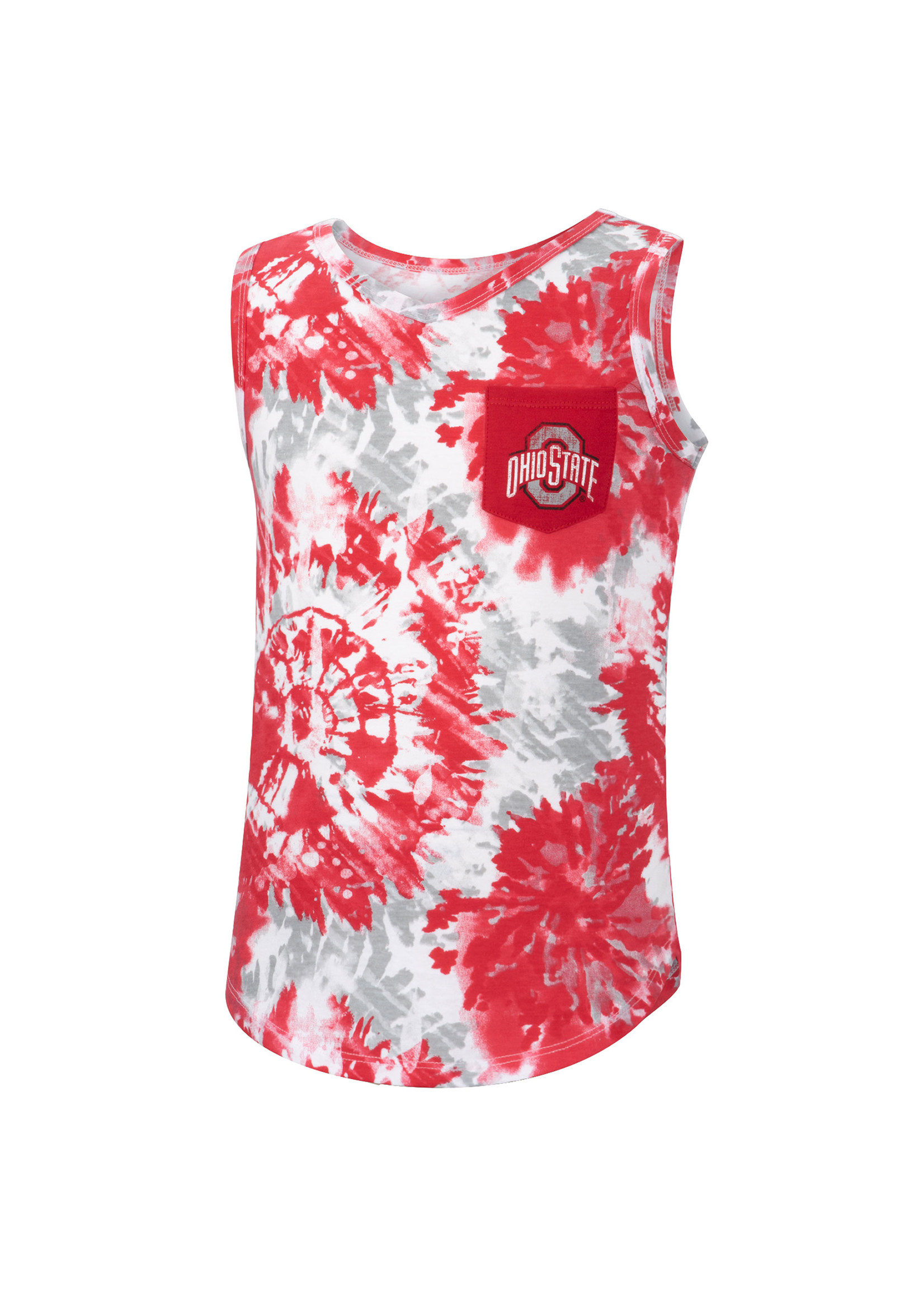 Colosseum Athletics Ohio State Buckeyes Youth Girls Tie-Dye Tank Top