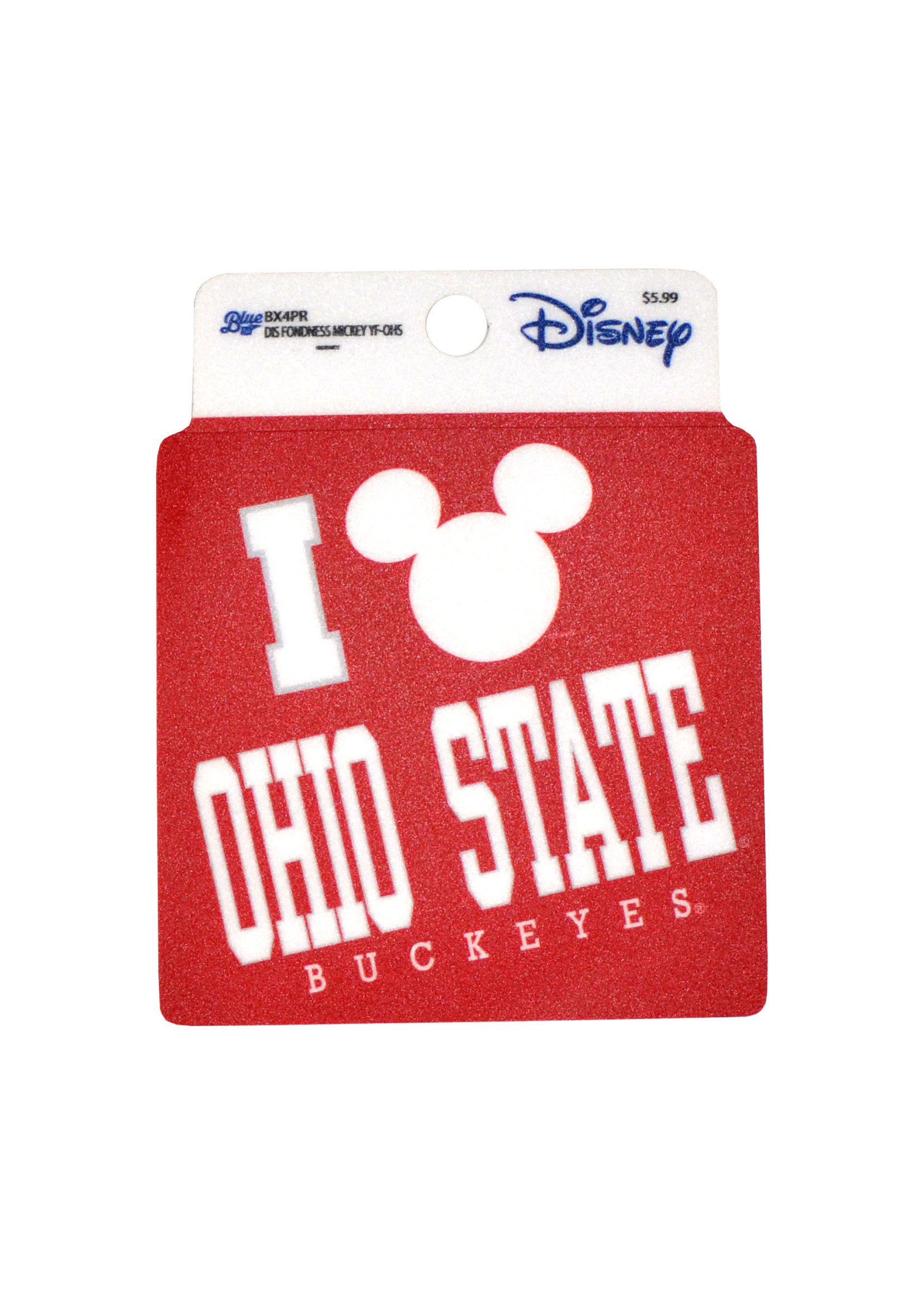 Blue 84 Ohio State Buckeyes Mickey Mouse I Love Ohio State  Sticker