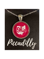 Ohio State Buckeyes Script Ohio Red Necklace