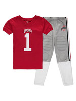 Ohio State Buckeyes Preschool Football V-Neck T-Shirt and Pants Sleep Set - Scarlet