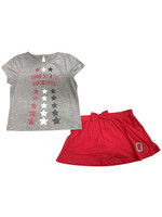 Colosseum Athletics Ohio State Buckeyes Girls Toddler Smile T-Shirt & Skirt Set