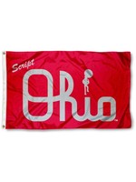Ohio State Buckeyes Script Ohio Flag - 3x5
