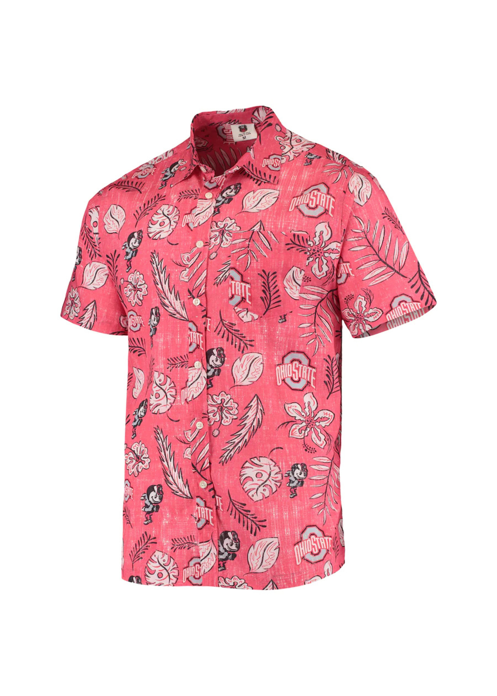 Ohio State Buckeyes Vintage Floral Button-Down Shirt