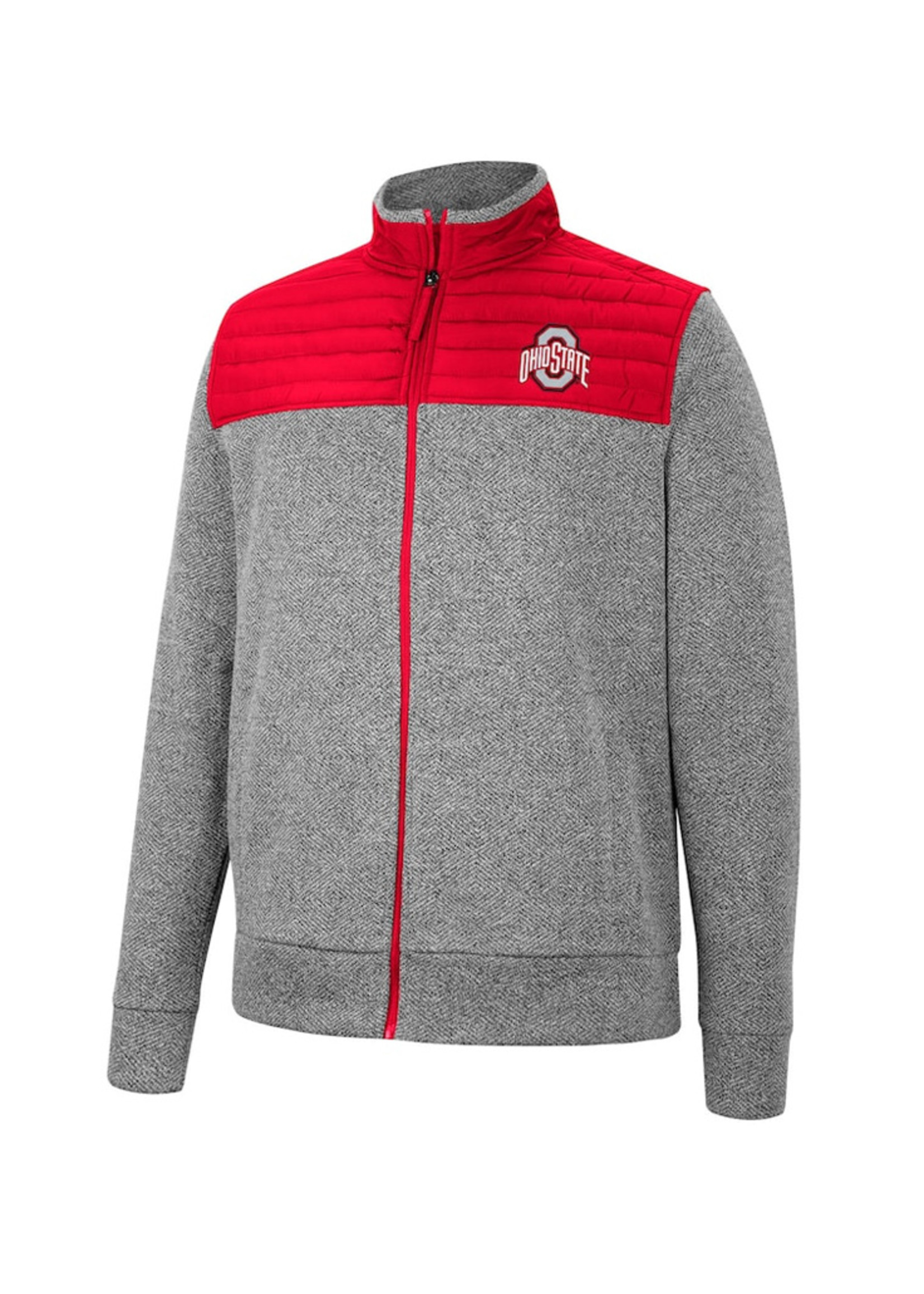 Colosseum Athletics Ohio State Buckeyes Colosseum Putter Herringbone Full-Zip Jacket