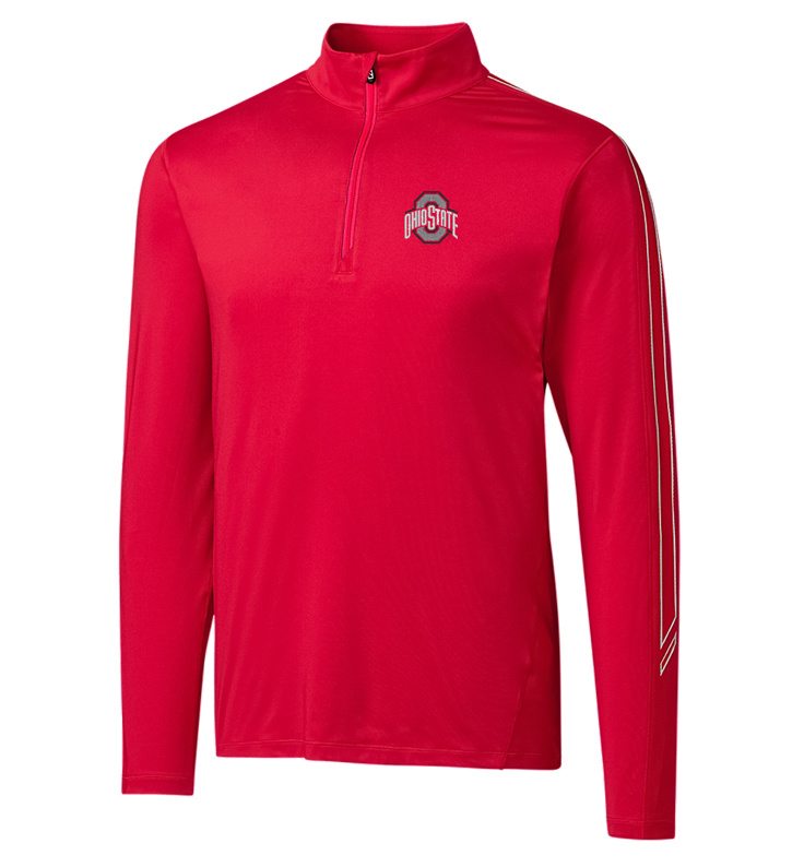 Ohio State Pennant Sport Quarter Zip Long Sleeve Everything Buckeyes