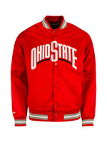 MITCHELL & NESS Ohio State Buckeyes Full Zip Satin Lightweight Jacket