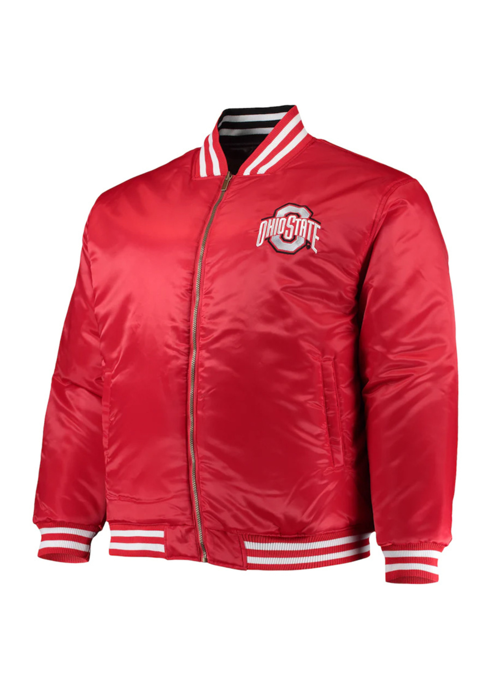 Ohio State Buckeyes Big & Tall Reversible Satin Full-Zip Jacket