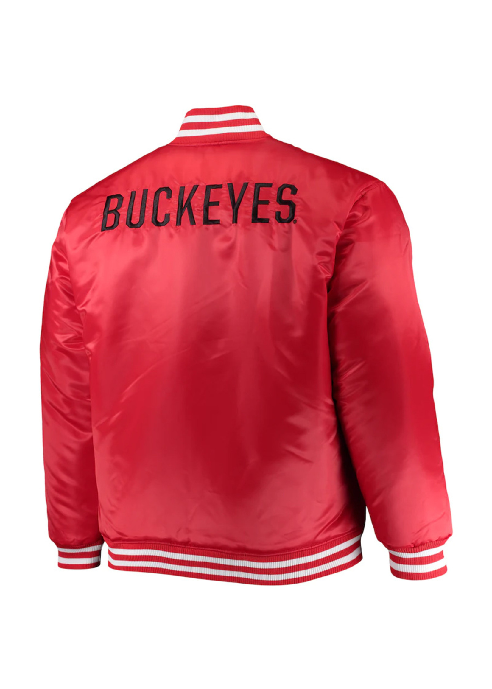 Ohio State Buckeyes Big & Tall Reversible Satin Full-Zip Jacket