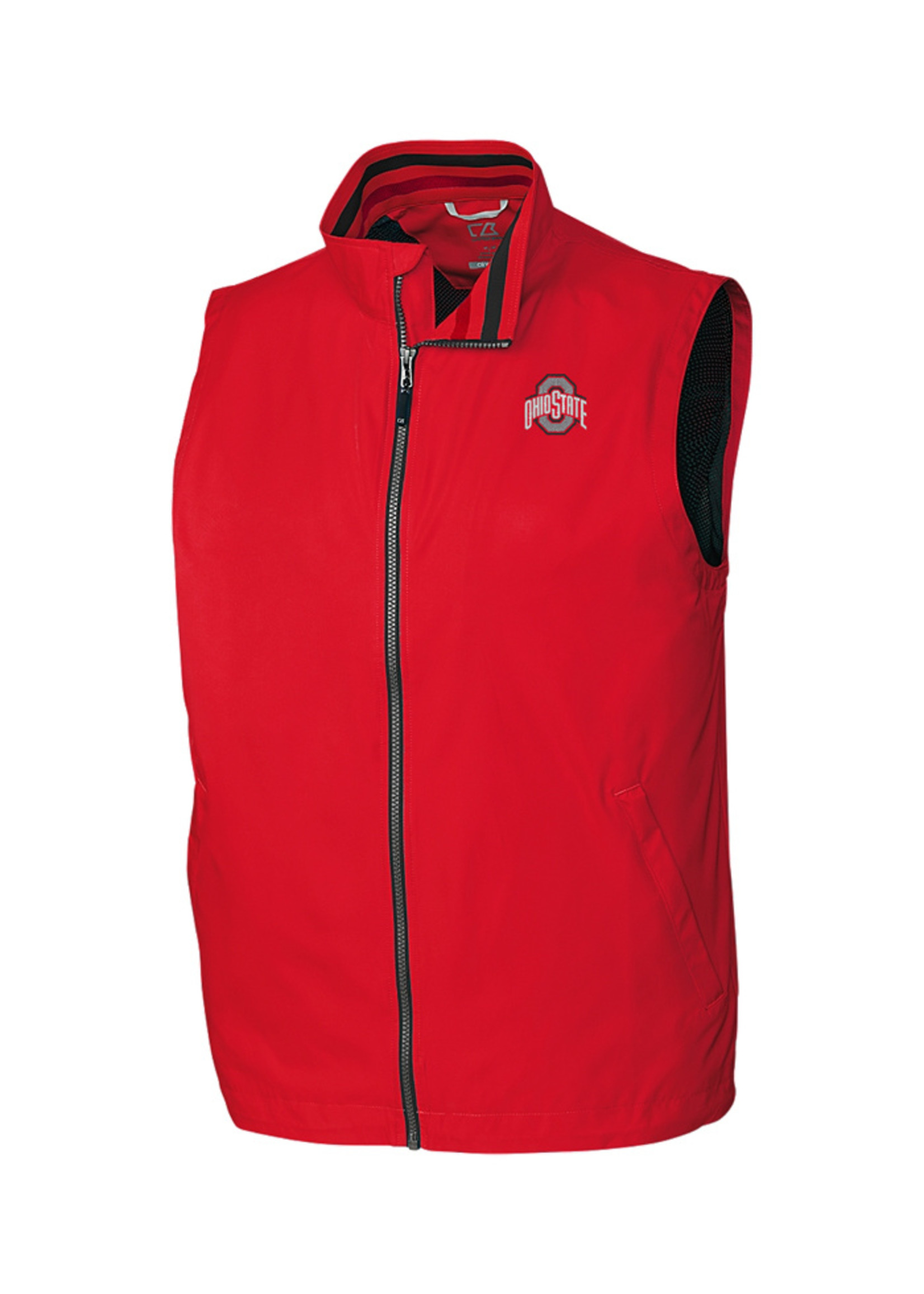 Cutter & Buck Ohio State Buckeyes Nine Iron Full Zip Vest - BIG