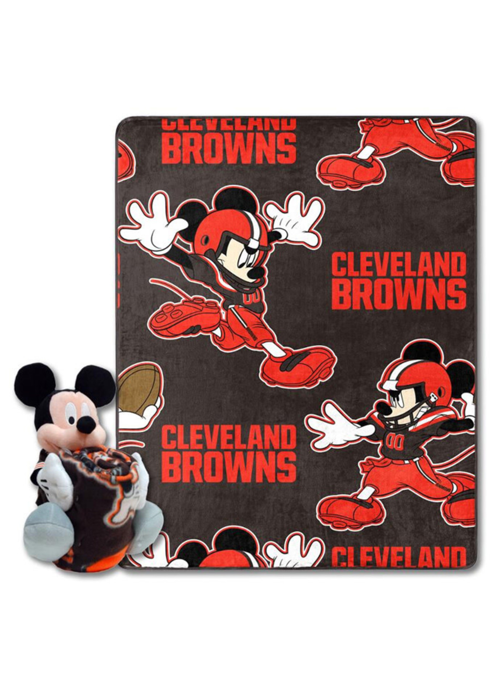 Cleveland Browns Mickey Mouse Plush & Blanket Set