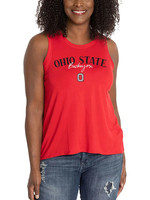 Flying Colors Ohio State Buckeyes Women's Red High Neck Tank Top