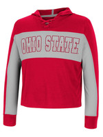 Colosseum Athletics Ohio State Buckeyes Girls Youth Galooks Hoodie Lace-Up Long Sleeve T-Shirt