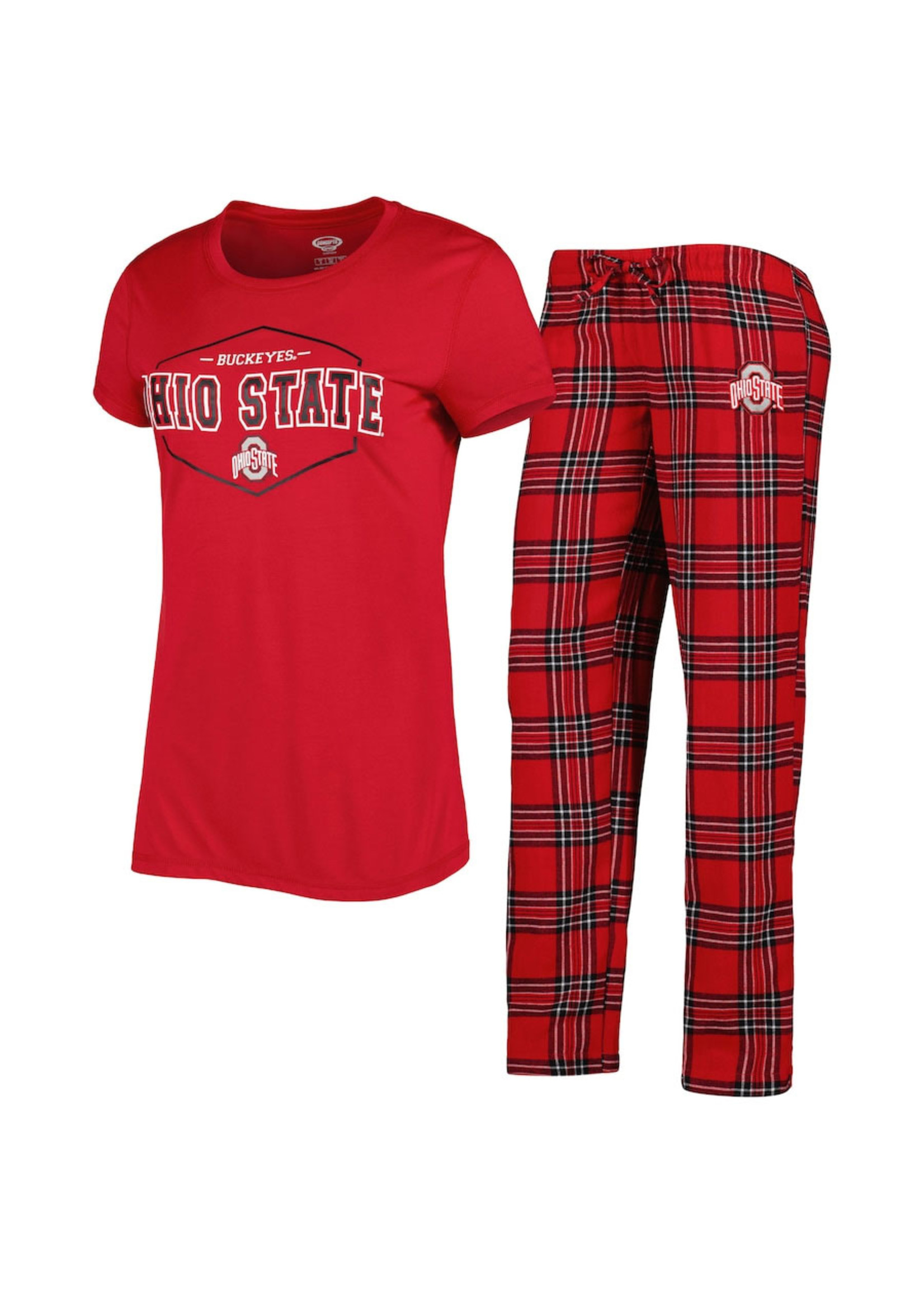 Ohio State Buckeyes Women's T-Shirt & Flannel Pants Sleep Set