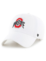 47 Brand Ohio State Buckeyes White Athletic O Clean Up Adjustable Hat