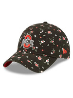 NEW ERA Ohio State Buckeyes Black Floral 9TWENTY Womens Adjustable Hat