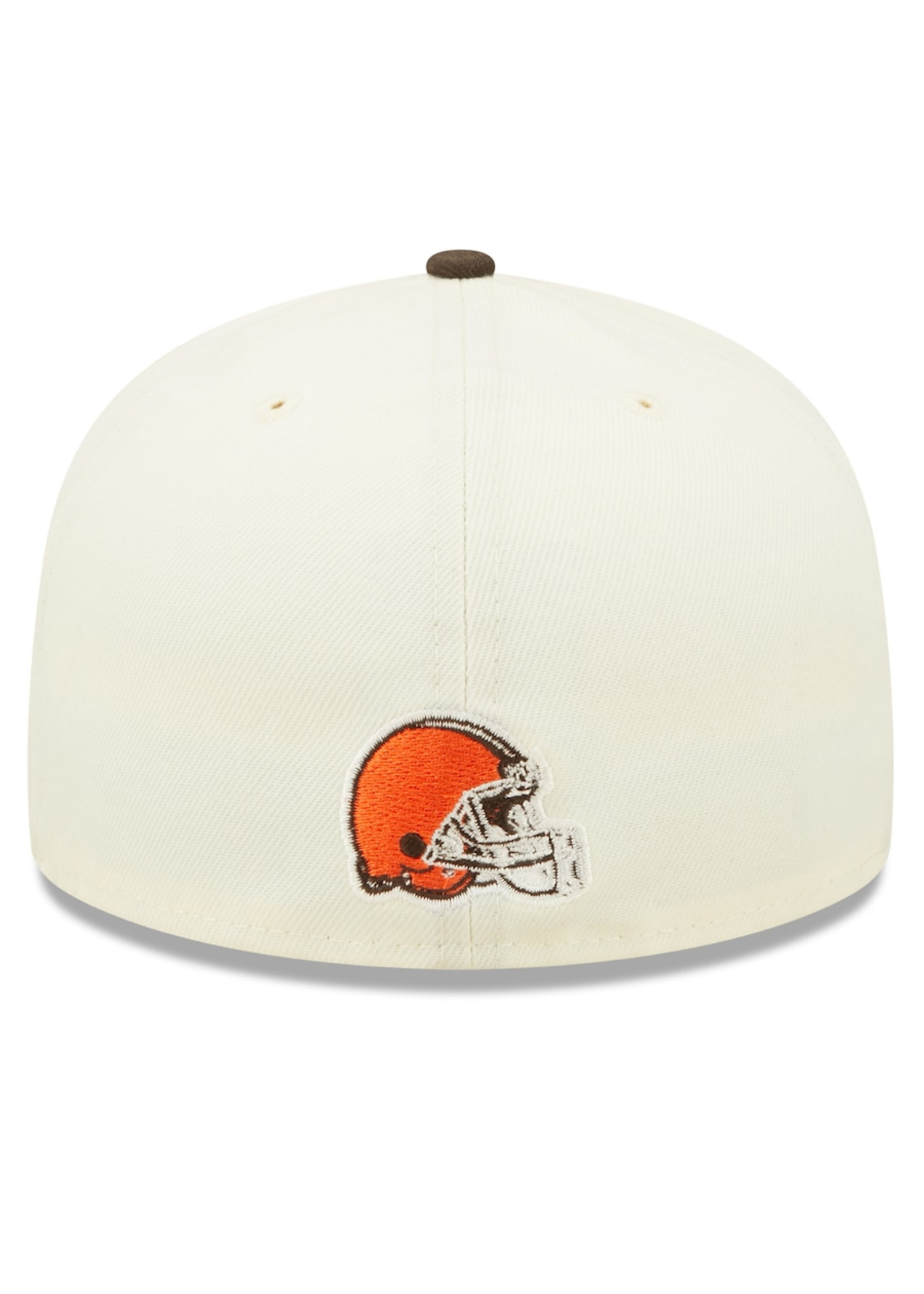 Men's New Era Cream/Brown Cleveland Browns 2022 Sideline Low Profile 59FIFTY Fitted Hat