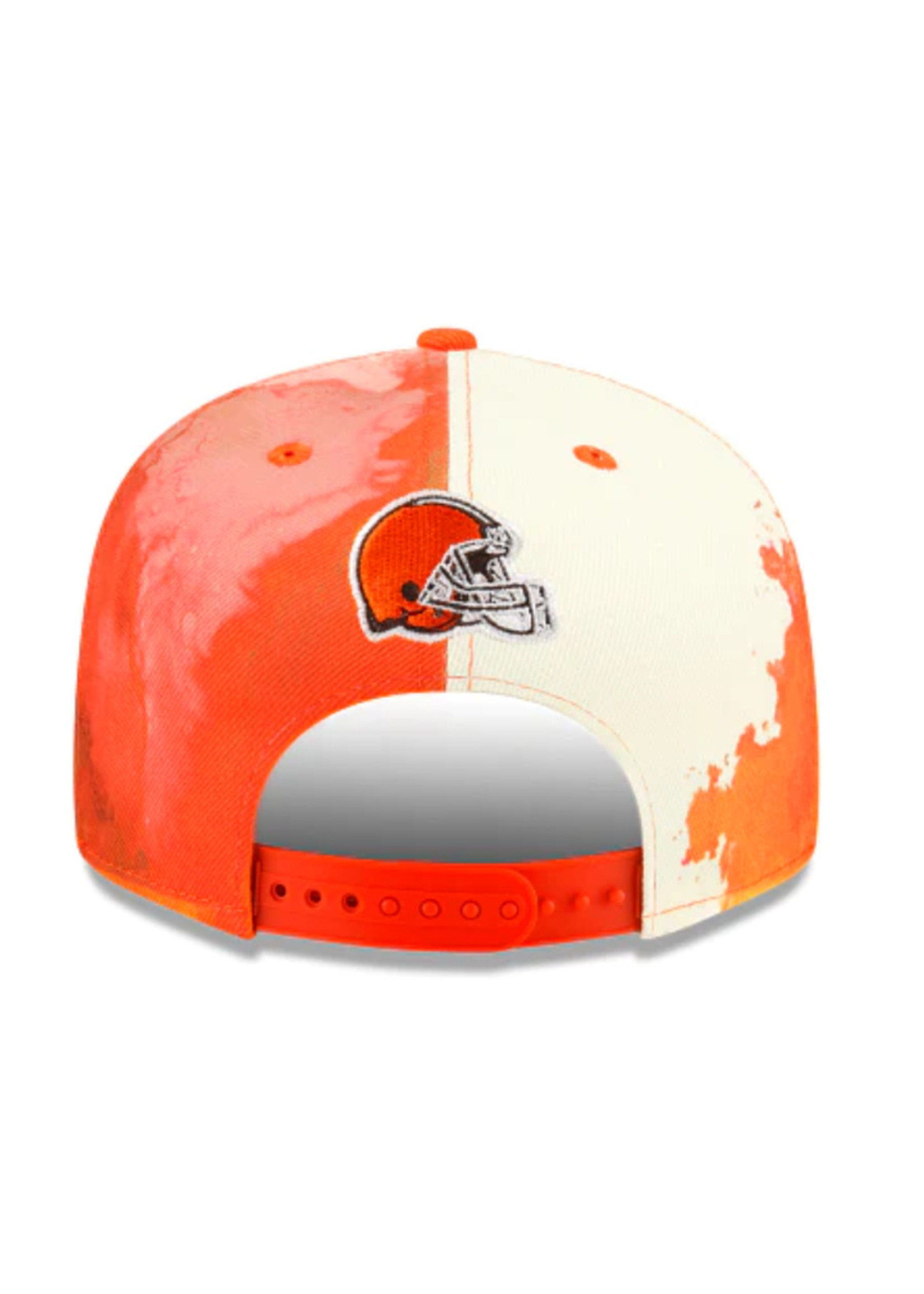 Men's New Era Orange Cleveland Browns 2022 Sideline 9FIFTY Ink Dye Snapback Hat